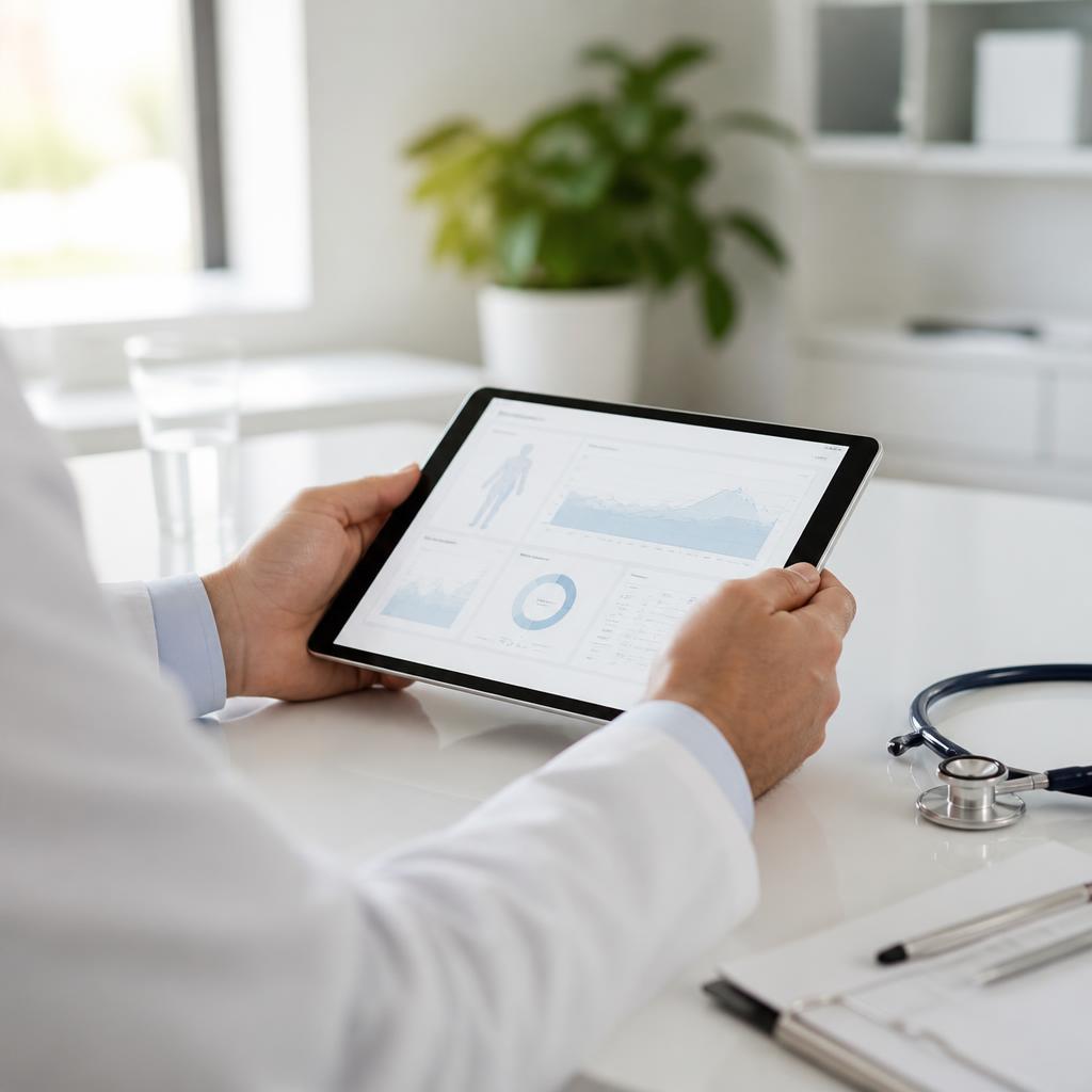 Consultorio médico moderno — atención endocrinológica